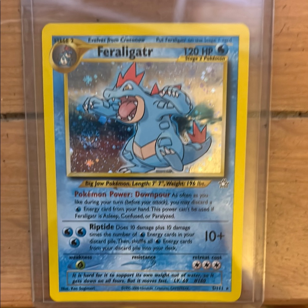 Pokemon Card with Blue and Yellow Design